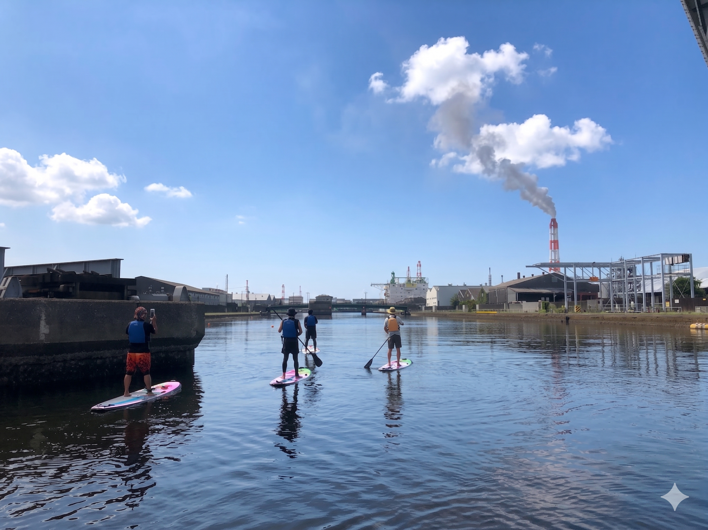 千歳運河の風景